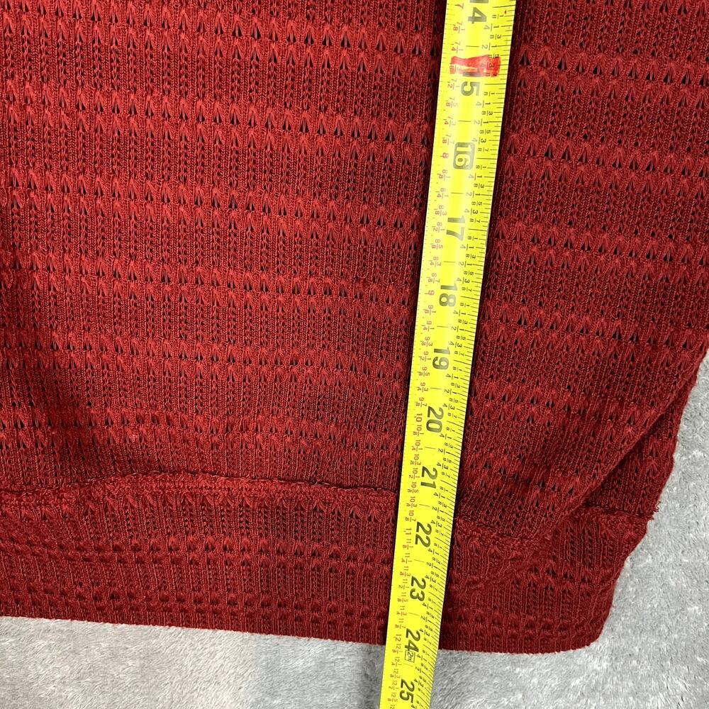 We the Free Cowl Neck Sweater Womens L Red Knit Cape Sleeve Boho - Picture 10 of 10